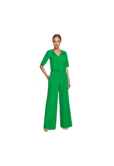 Гащеризон  с V-образно деколте - полиестер - еластан - зелен
