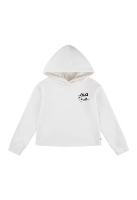 Худи с графика на гърба - Бял