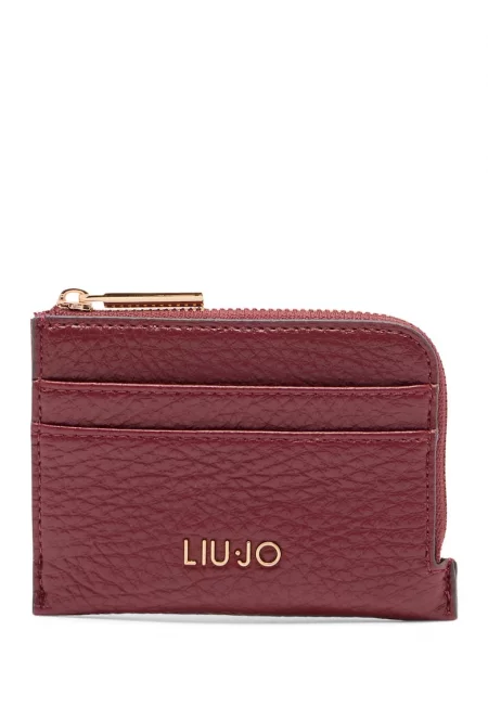 Калъф за карти с метално лого - Бордо