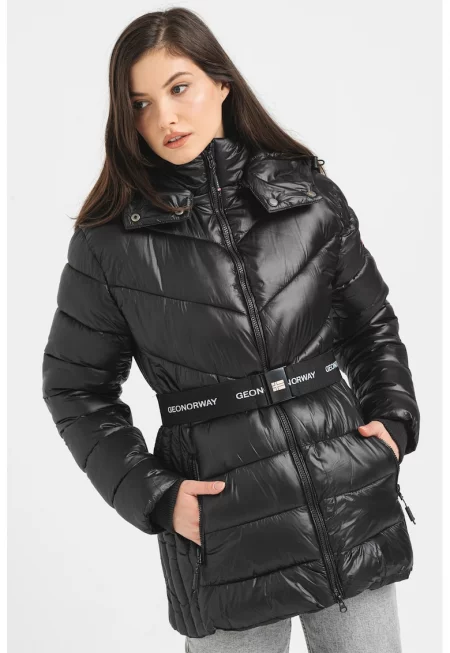 Капитонирано зимно яке Elenor - Черен