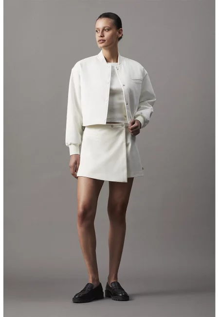 Късо яке Varsity - Слонова кост