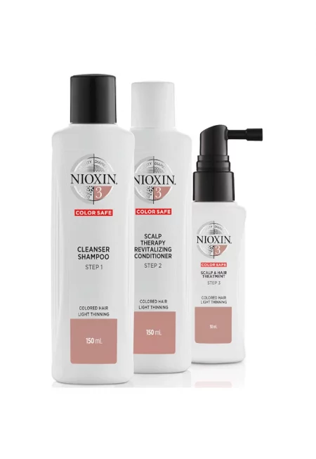 Комплект против косопад на боядисана коса  System 3 - 150 мл+150 мл+50 мл