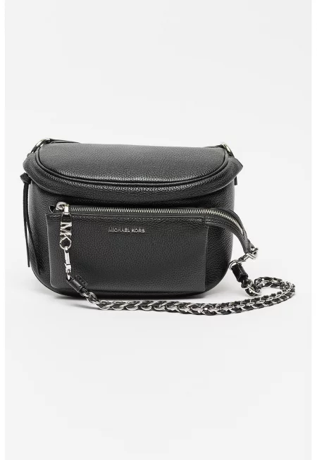 Кожена чанта Pochette с релеф