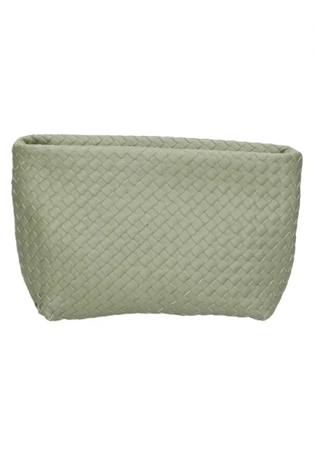 Кожена чанта с релеф - Зелен