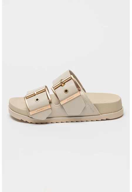 Кожени чехли с тока - Слонова кост