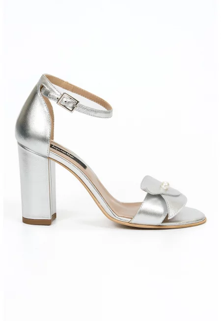 Кожени сандали Pearl Tulip - Сребрист