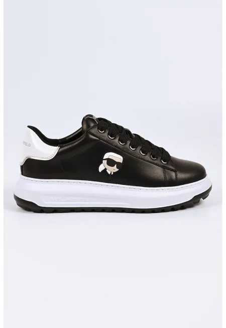 Кожени спортни обувки Kapri Lug - Черен/Бял