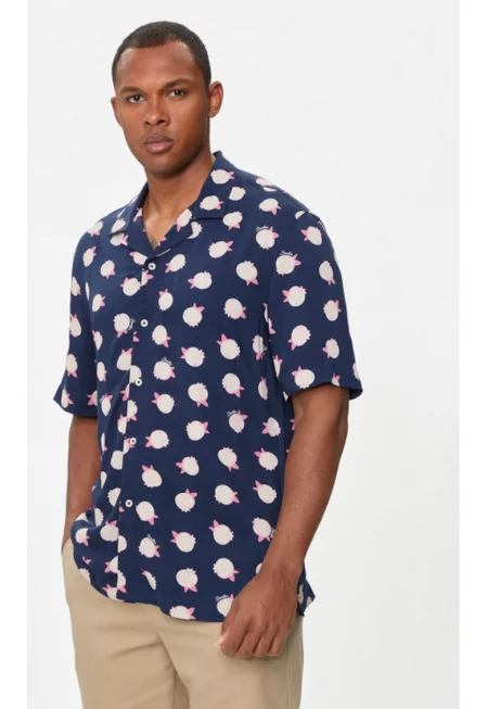 Мъжка риза -  303787271 - Вискоза - Синя