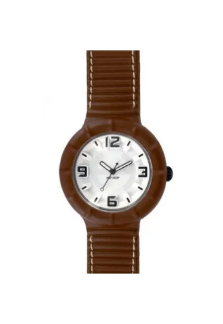 Мъжки часовник - Хип-хоп - Кожа 1605444682 - Кафяв