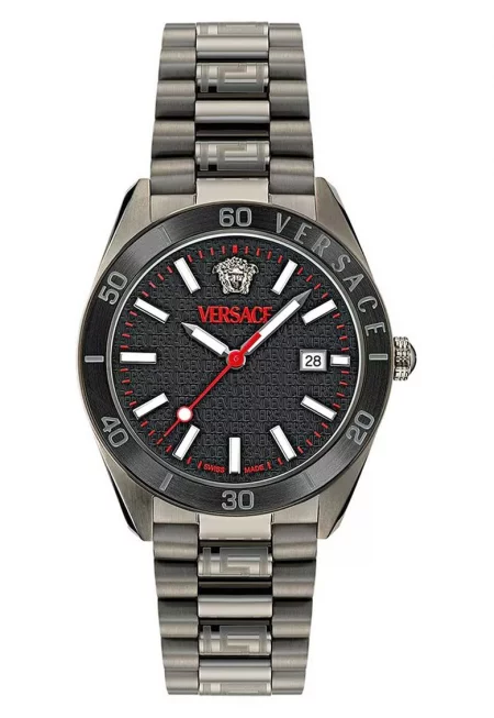 Мъжки часовник  V-DOME сив черен 42 мм неръждаема стомана сапфир кварц