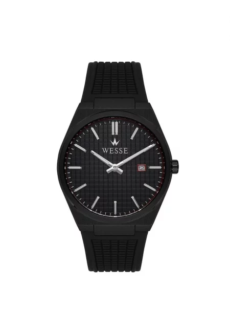 Мъжки часовник -  WWG210211 - силиконова каишка - черен - 45мм - водоустойчив 3 АТМ
