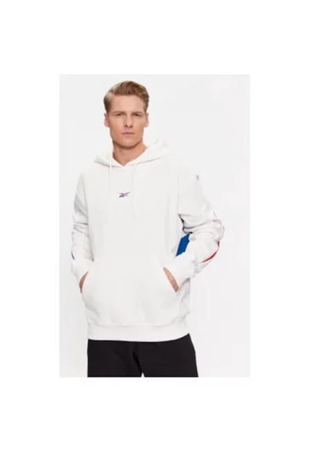 Мъжки суитшърт -  302533121 - Памук/Рециклиран полиестер - Бял