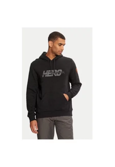 Мъжки суитшърт -  304735769 - Памук - Черен - Черен