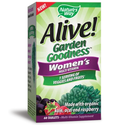 Мултивитамини за жени Алайв - Alive! Garden Goodness™ Women`s Multi-Vitamin, 60 таблетки