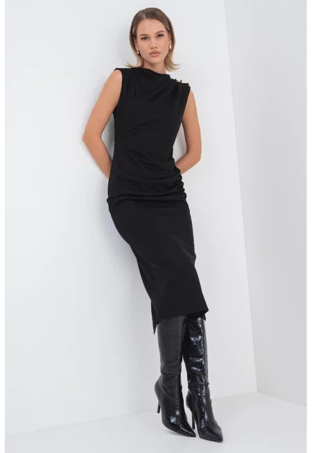 Набрана миди пола с метални детайли