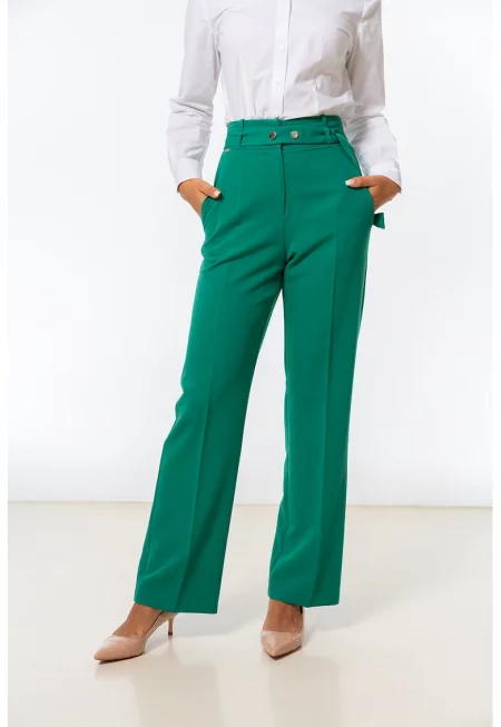 Панталон Nasira с връзка - Зелен