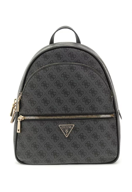 Раница Manhattan II от еко кожа с монограм - Антрацитно сиво