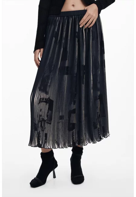 Разкроена пола с еластична талия