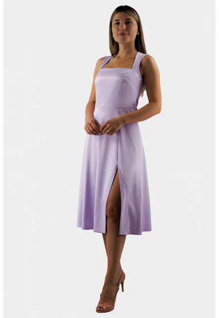 Рокля без ръкави с фронтална цепка