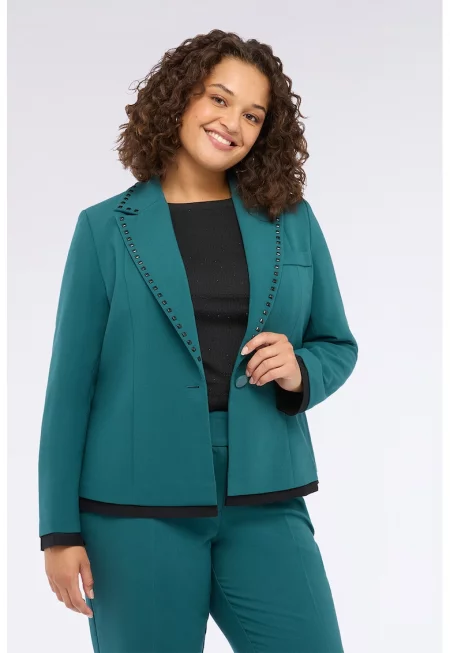 Сако с капси - Тъмнозелен