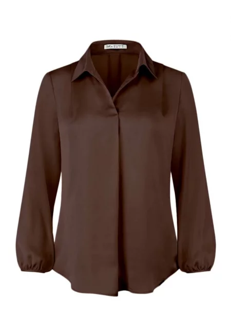 Сатенирана риза с еластични маншети