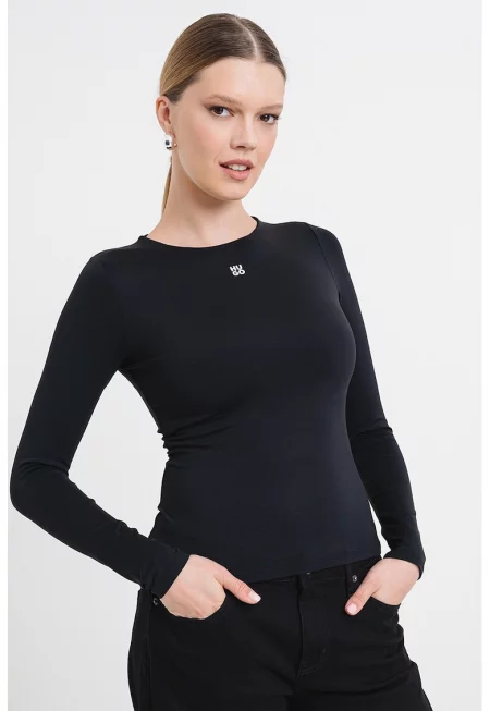 Слим блуза Dasiia - Черен