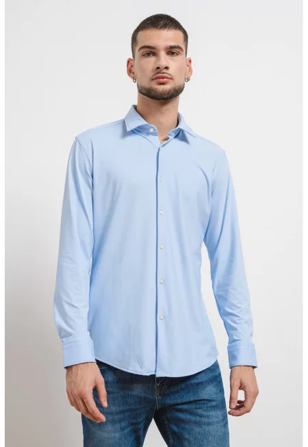 Слим риза Kenno с дълги ръкави