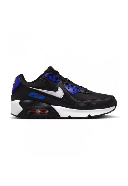 Спортни обувки Air Max 90 от еко кожа и текстил - Черен/Кралско Синьо
