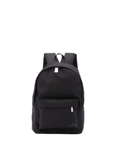 Текстилна раница с преден джоб - Черен