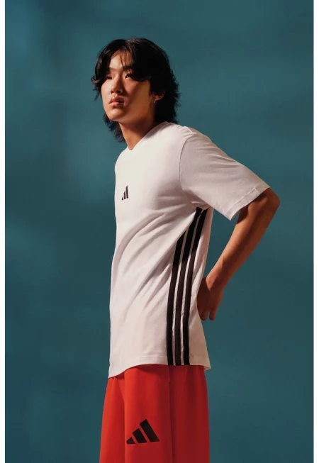 Тениска от памук с овално деколте и лого