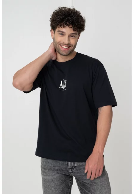 Тениска с лого - Черен