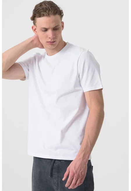 Тениска с памук - 2 чифта - Бял