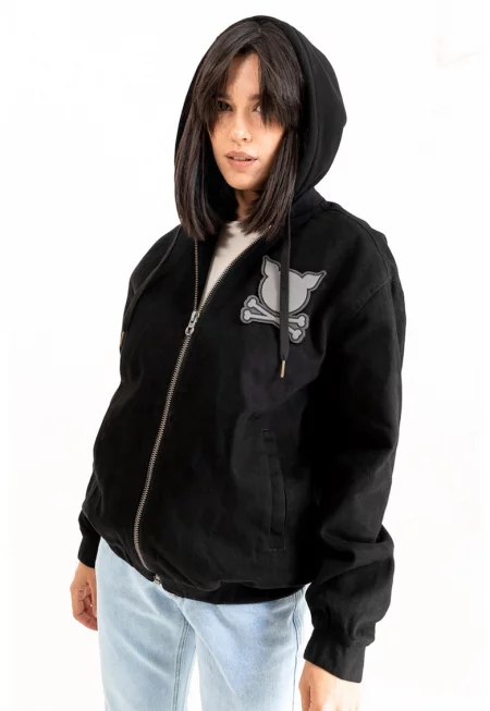 Унисекс яке бомбър с отделяща се качулка