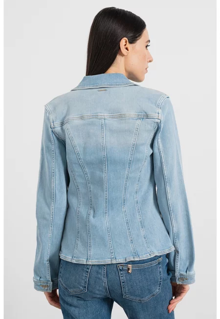 Яке от деним с декоративни камъни