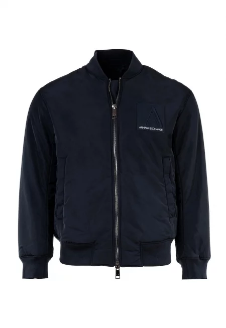 Яке с цип и лого - Син