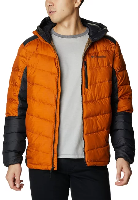 Зимно яке Labyrinth Loop с качулка - Черен/Оранжев