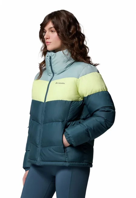 Зимно яке Puffect™ II в цветен блок - Пастелносин/Тъмносин/Бледожълт