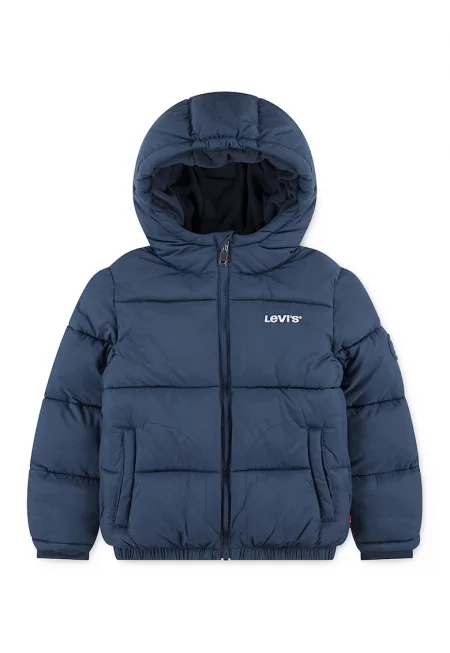 Зимно яке с бродирано лого - Тъмносин