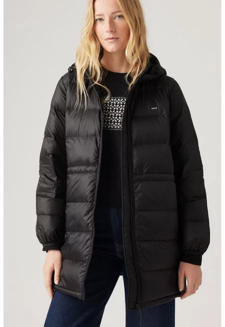 Зимно яке с цип - Черен