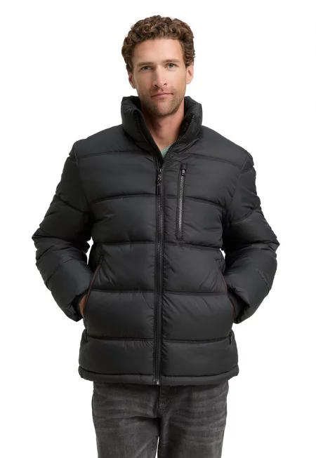 Зимно яке с висока яка - Избеляло черно