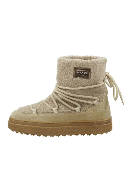 Боти с вълнена подплата - Бежов