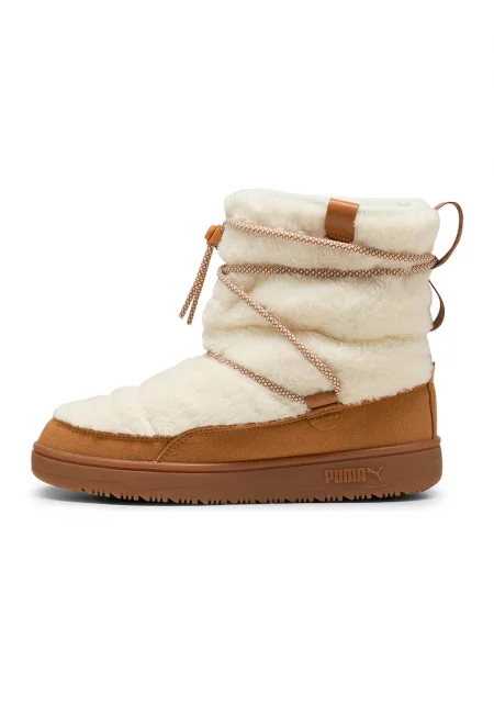 Боти Snowbae с лесно обуване - Слонова кост/Карамел