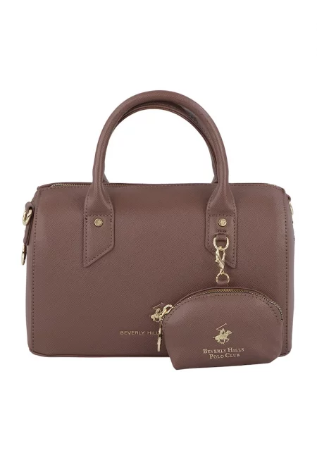 Чанта от еко кожа - Тъмнокафяв