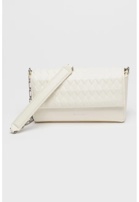 Чанта през рамо от еко кожа - Бял