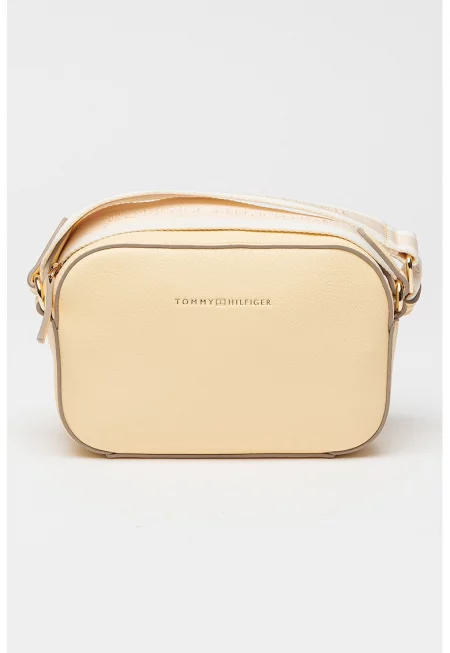 Чанта през рамо от еко кожа - Светло жълто