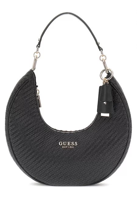 Чанта през рамо с форма на полумесец - Черен