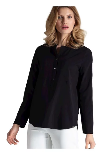 Дамска блуза 5902194367 -  Полиестер - Черна