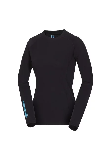 Дамска мериносова тениска - основен слой DEJA black - Черен