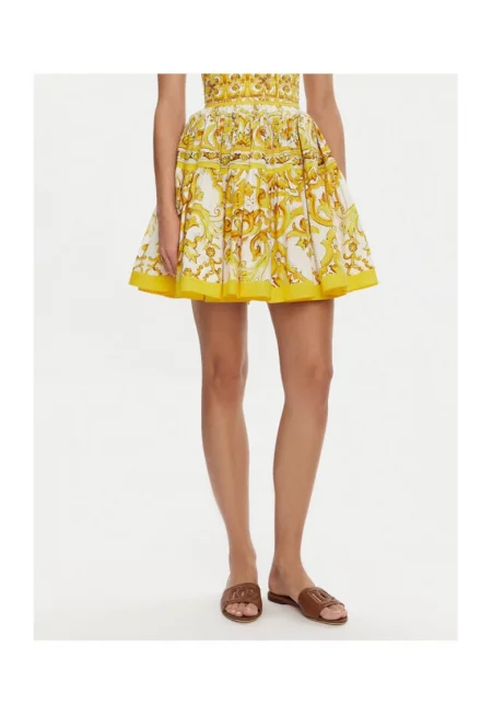 Дамска пола -  305315366 - Памучна - Жълта - Жълт