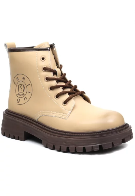 Дамски боти 22087 бежови